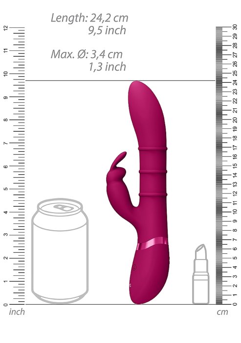 Vibrator VIVE »Up & Down Stimulating Rings G-Spot Rabbit« 24 cm - vedere de ansamblu