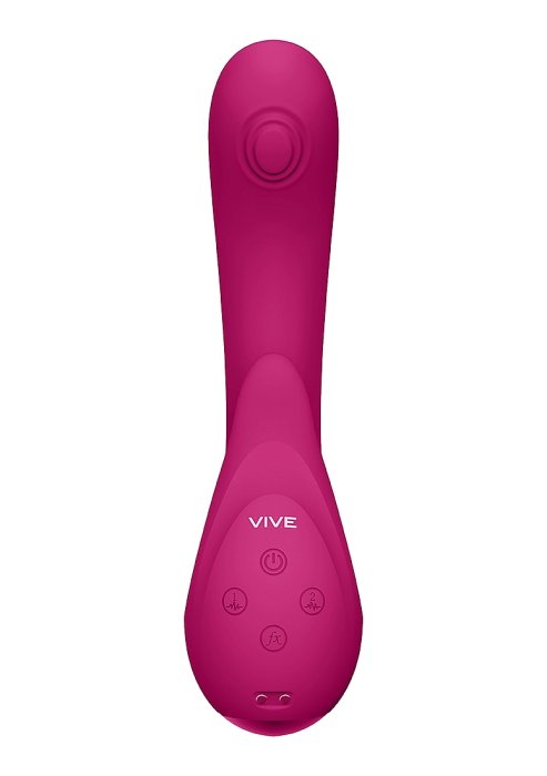 Vibrator VIVE »Miky Pulse-Wave & Flickering Silicone« 12 cm - Roz