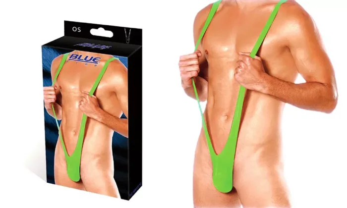 Body chiloti barbati  Blue Line Mankini Verde Neon S-L