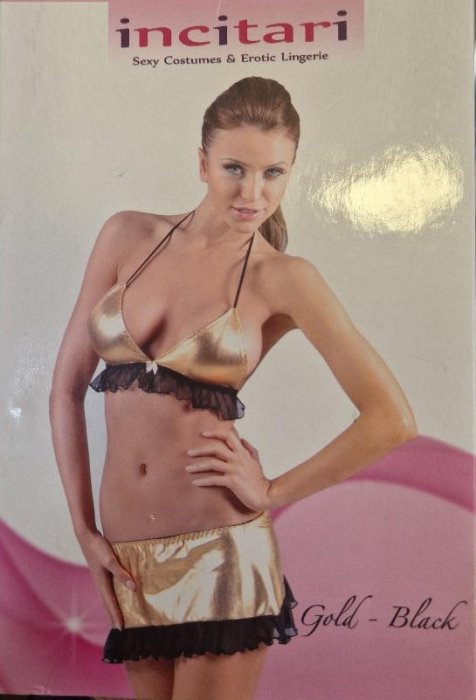 Set Fusta si Sutien Incitari Galben