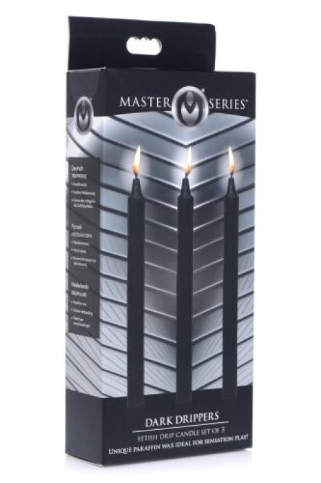 Set Lumanari Ceara Rece Master Series "Fire Sticks" 3 Bucati - Negru - detaliu finisaj