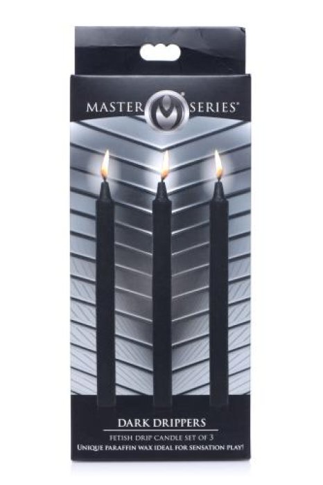 Set Lumanari Ceara Rece Master Series "Fire Sticks" 3 Bucati - Negru - vedere laterala