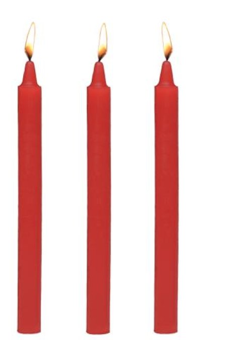Set Lumanari Ceara Rece Master Series "Fire Sticks" 3 Bucati - Rosu - vedere frontala