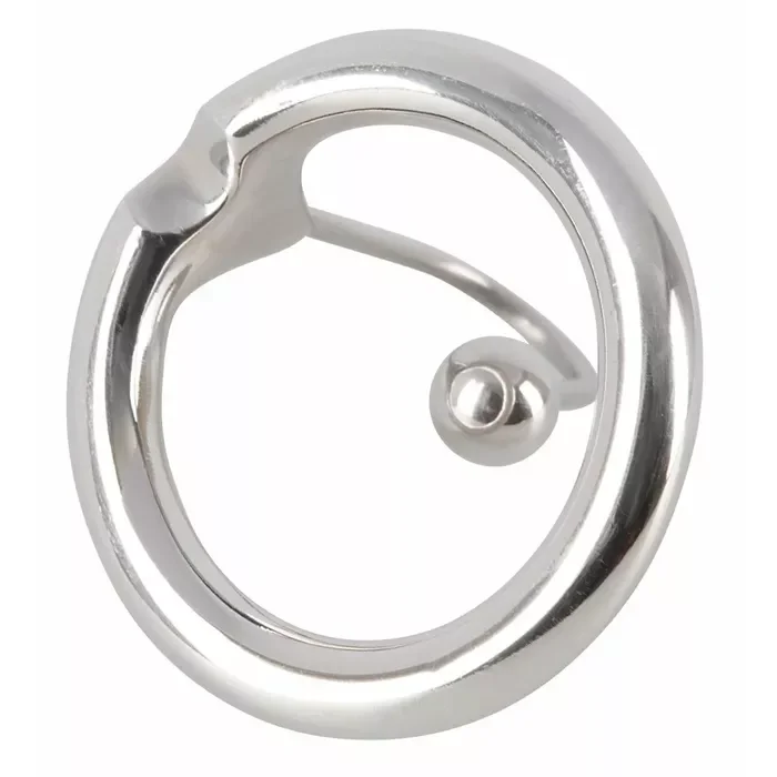 Inel penis cu bila metalica Penis Plug "Thrilling Sperm Stopper" Argintiu##