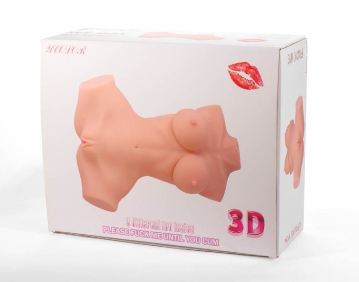 Masturbator 3D "Mistress" 42 cm - Natural - detaliu finisaj