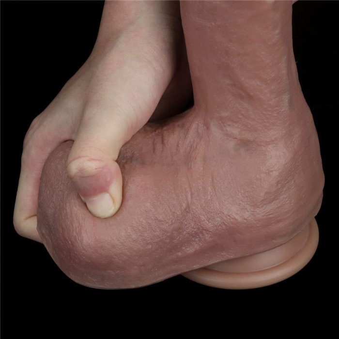 Dildo Realistic Lovetoy "Dual Layered Silicone" 27cm - Maro - vedere 14