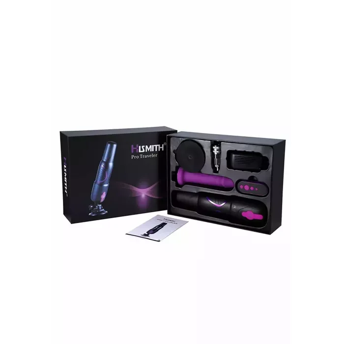 Masina de sex portabila Hismith »Premium Travel« Negru