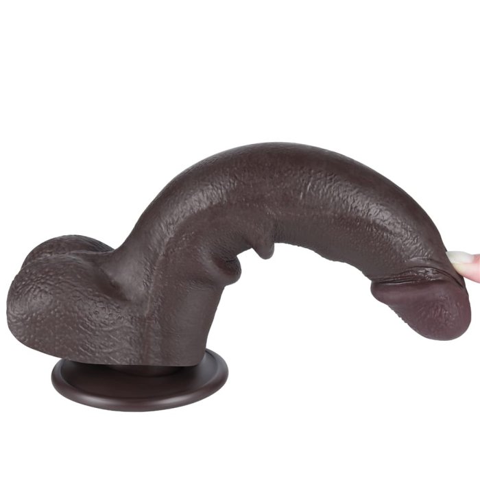 Dildo Realistic  8.5" Lovetoy "Sliding Skin Dual Layer Dong" 22 cm - Maro##