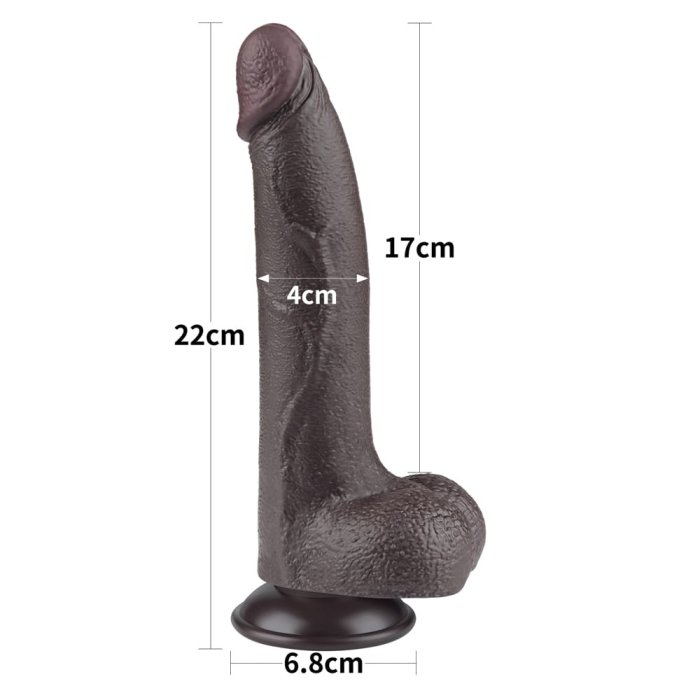 Dildo Realistic  8.5" Lovetoy "Sliding Skin Dual Layer Dong" 22 cm - Maro##