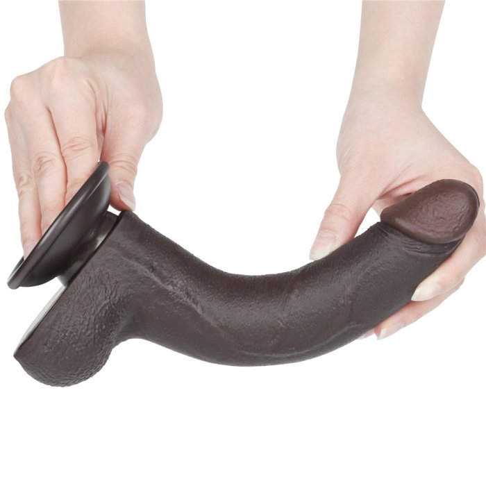 Dildo Realistic  8.5" Lovetoy "Sliding Skin Dual Layer Dong" 22 cm - Maro##