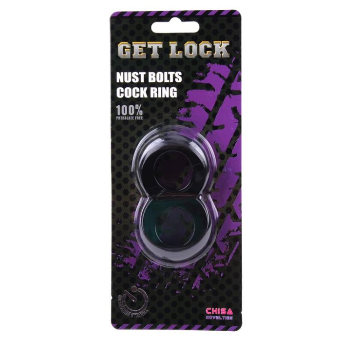 Inel Penis Chisa Novelties "Scrot Duo Cock" Negru##