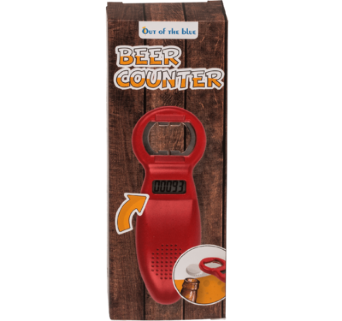 Desfacator Sticle cu Numarator Electronic OOTB 14 cm - Rosu##