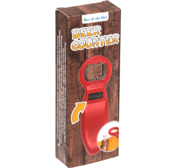 Desfacator Sticle cu Numarator Electronic OOTB 14 cm - Rosu##