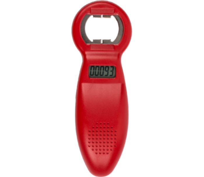 Desfacator Sticle cu Numarator Electronic OOTB 14 cm - Rosu##