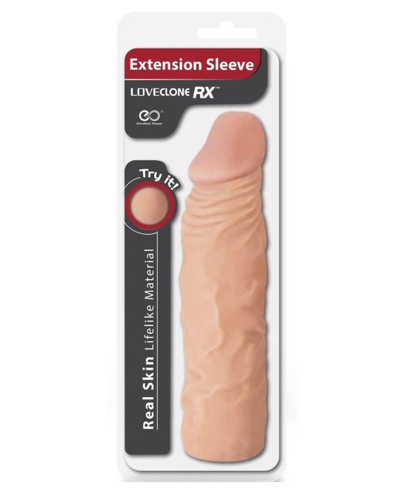 Prelungitor Penis Excellent Power »LoveClone« 20 cm - Natural - vedere laterala