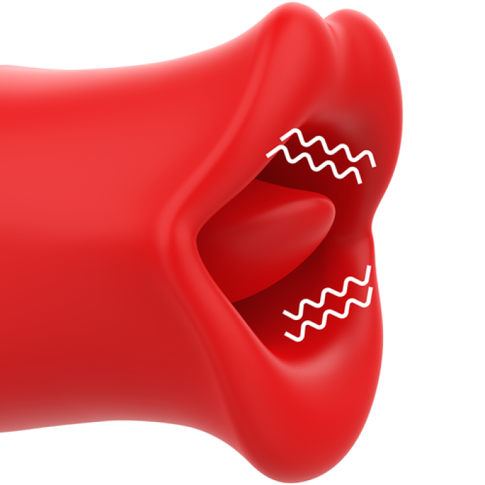 Limba cu Vibratii Mia Sicilia "Double Pleasure" Rosu - culoare si material
