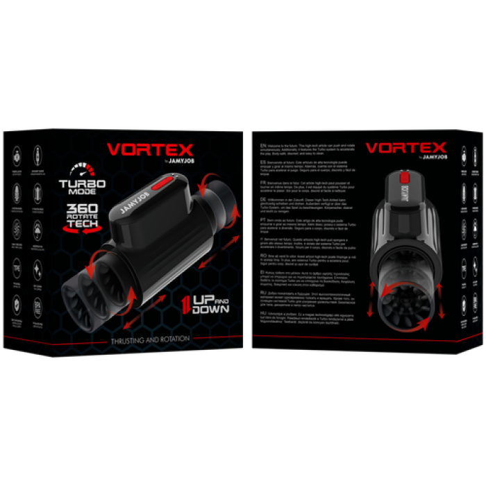Masturbator JAMYJOB "Vortex Thrusting" 13 cm - Negru##