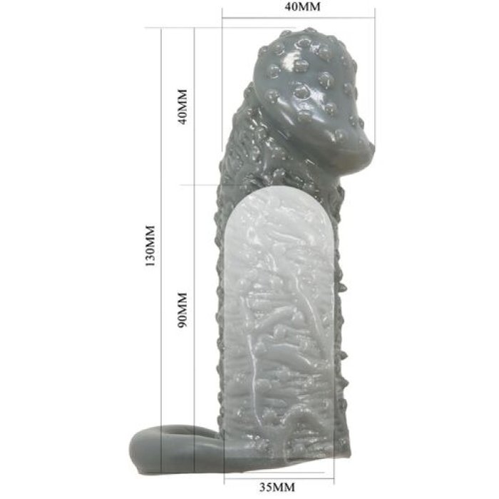 Prelungitor Penis Pretty Love »Realistic Skin« 13 cm - Negru