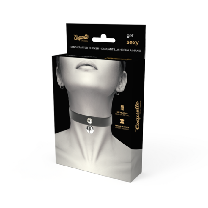 Choker din Piele Ecologica Coquette Chic Desire - Negru