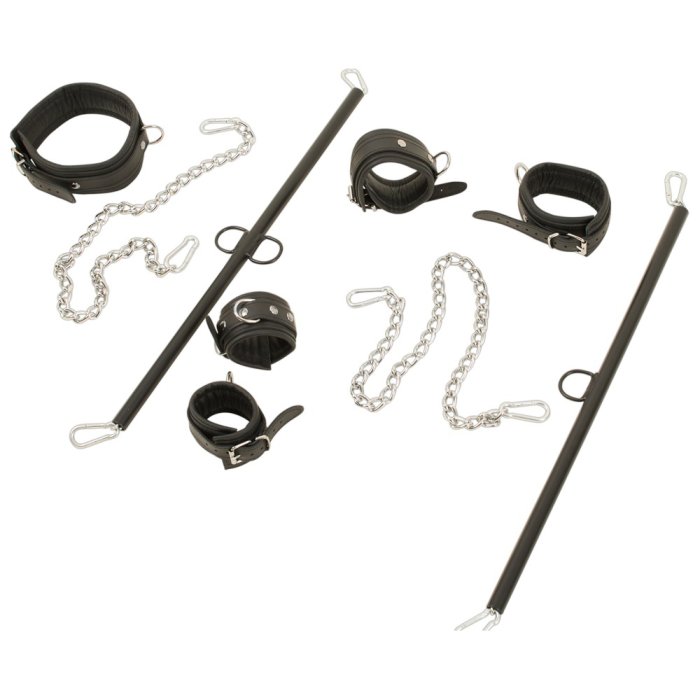 Set Bondage Piele Naturala  Zado - Negru##