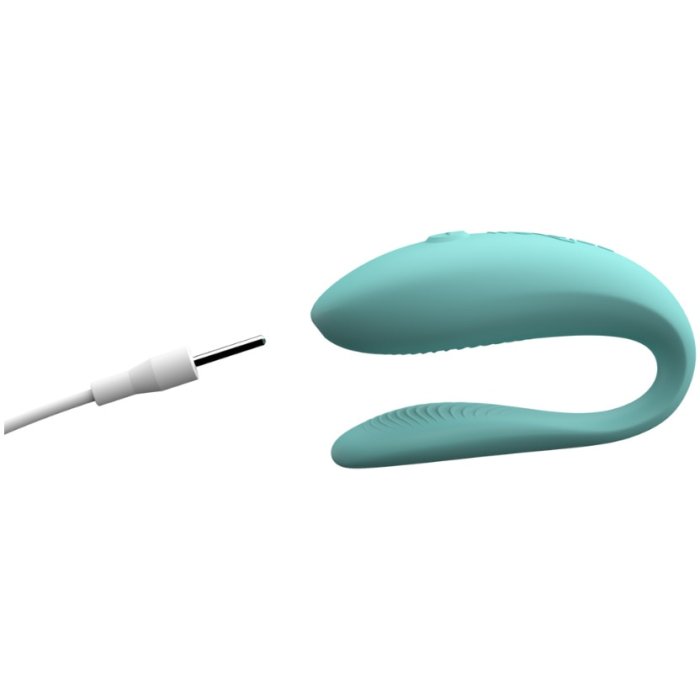Vibrator Cupluri We-Vibe »Sync Lite Aqua« 7,8 cm - Turcoaz, Tester - dimensiuni complete