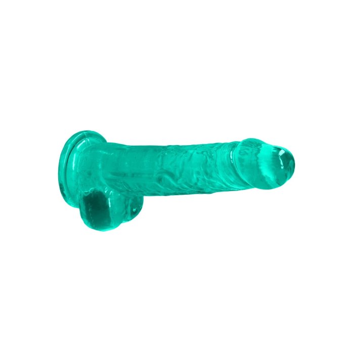 Dildo Jelly Realrock "Crystal Clear" 21 cm - Verde##