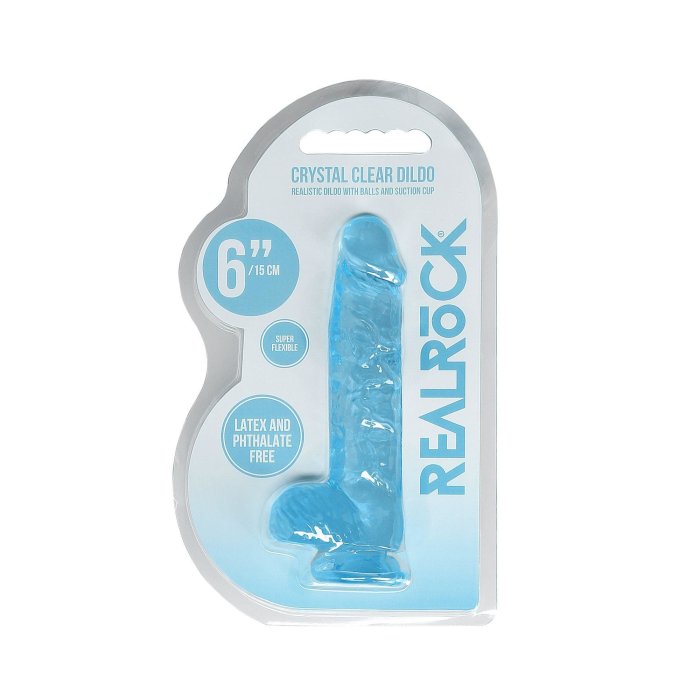 Dildo Jelly Realrock "Crystal Clear" 17 cm - detaliu design