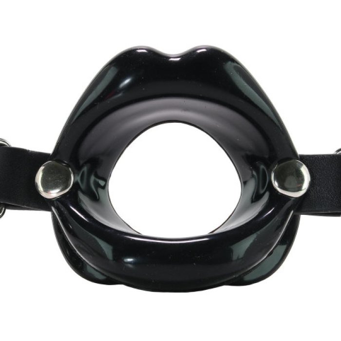 KINK Horse Gag Submissive negru vedere laterala curele piele ecologica mustitic negru