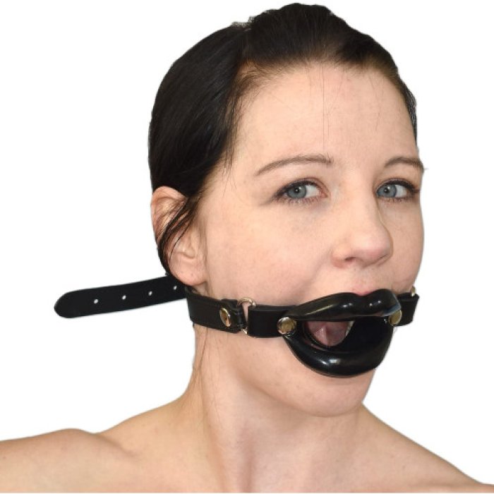 KINK Horse Gag Submissive silicon negru bit gag curele piele ecologica reglabile BDSM EAN 8435565942397