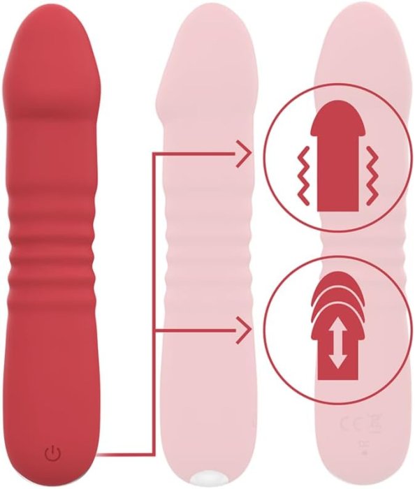 Vibrator Intense »Juni Up & Down« 17,3 cm - Rosu
