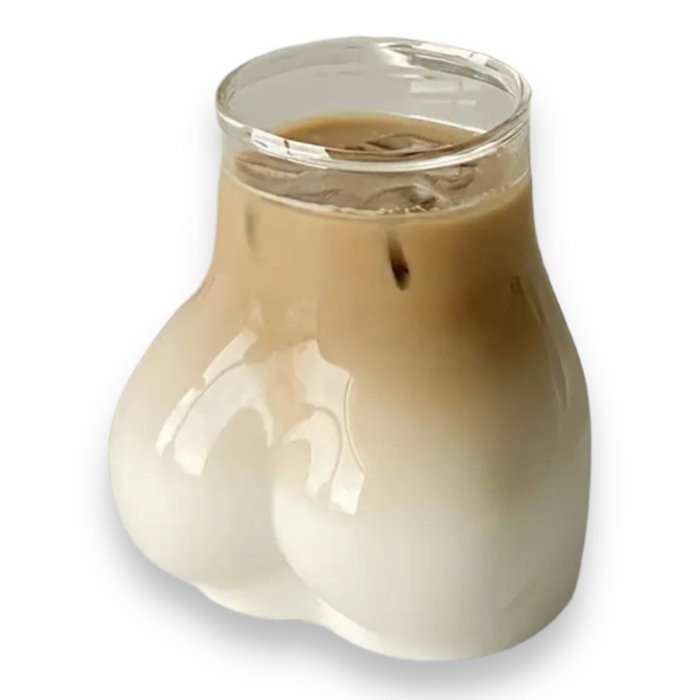 Pahar Kinky Pleasure "Sexy Booty Drinking Glass" 450ml - accesorii incluse