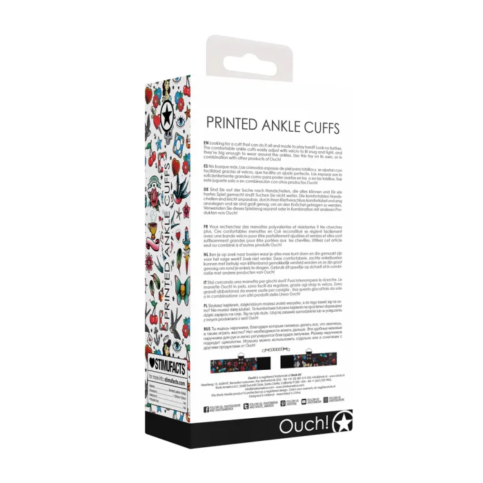 Catuse pentru Glezne Ouch "Printed Ankle Cuffs"##