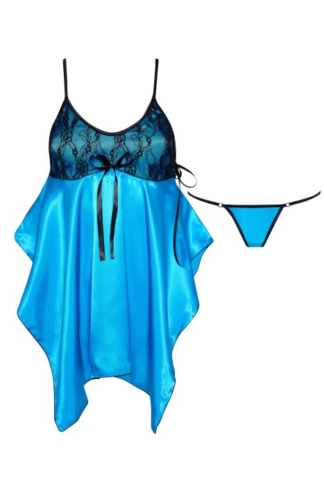 Camasa de Noapte Julieta Chemise Beauty Night -Turcoaz