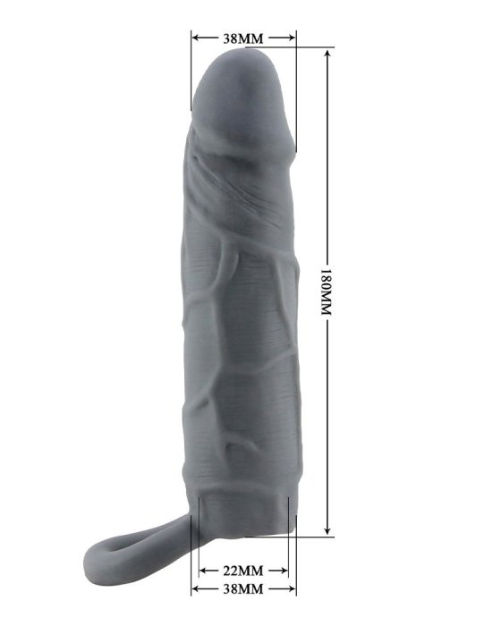 Manson realist pentru penis, Pretty Love, gri inchis#