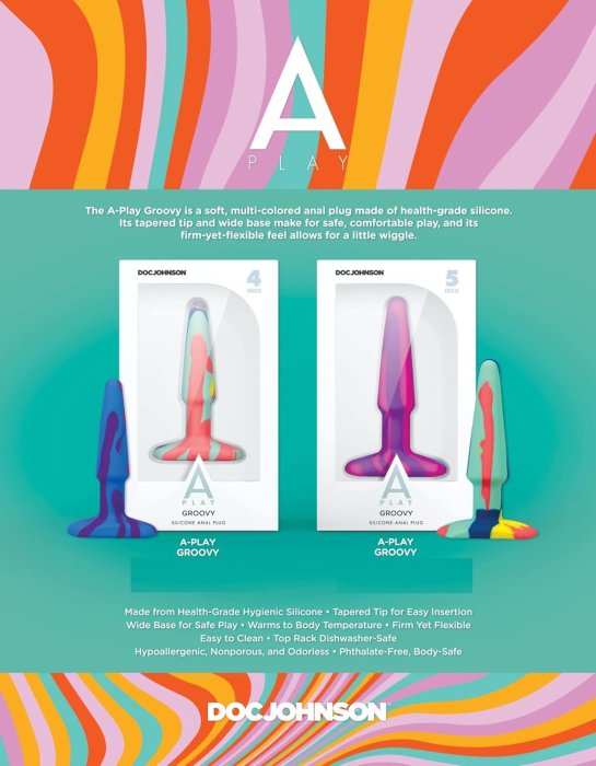 Plug Anal, Doc Johnson A-Play, Groovy, Silicon, 11 cm#