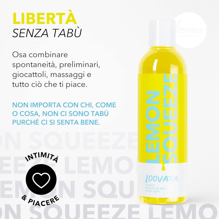 Ulei de masaj Loovara, Lemon Sqeeze, Aroma Citrice, 250 ml#