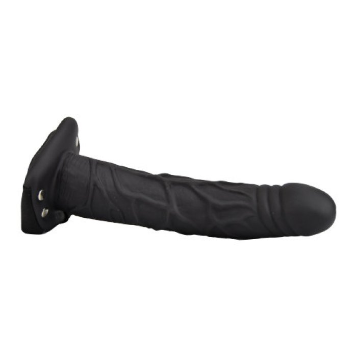 Hollow Strapon, Loving Joy, Negru, 23 cm#