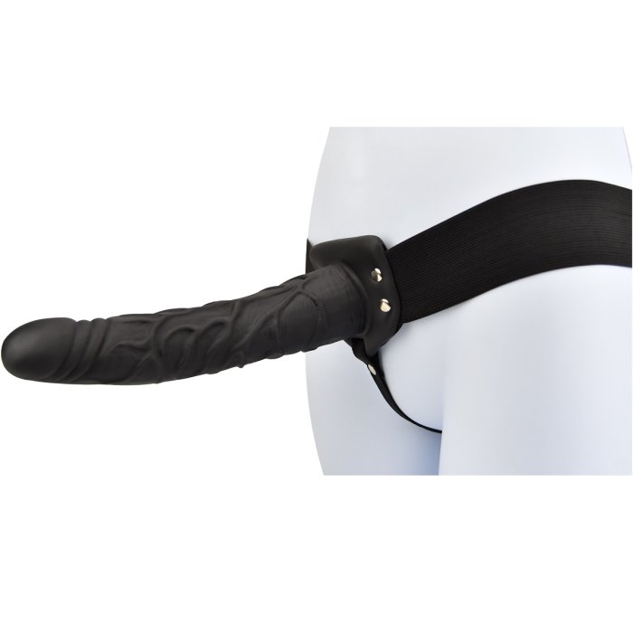 Hollow Strapon, Loving Joy, Negru, 23 cm#