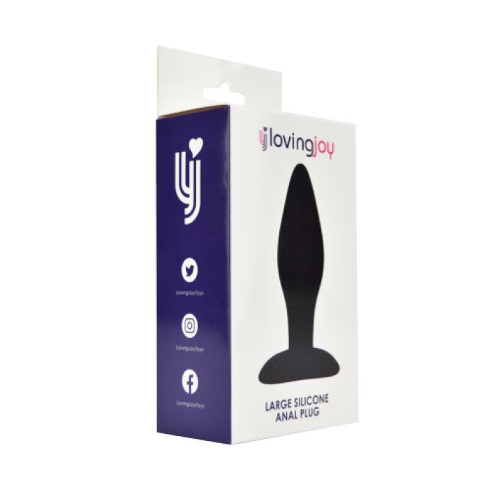 Dop anal din silicon Loving Joy, Negru, Large#