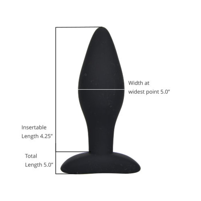 Dop anal din silicon Loving Joy, Negru, Large#