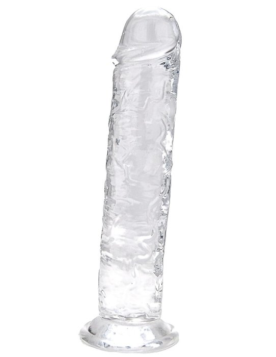 ​Dildo cu ventuză Loving Joy de 19 cm, transparent#