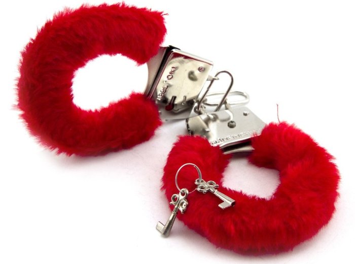 Catuse cu Plus Power Escorts "Love Cuffs" - Rosu