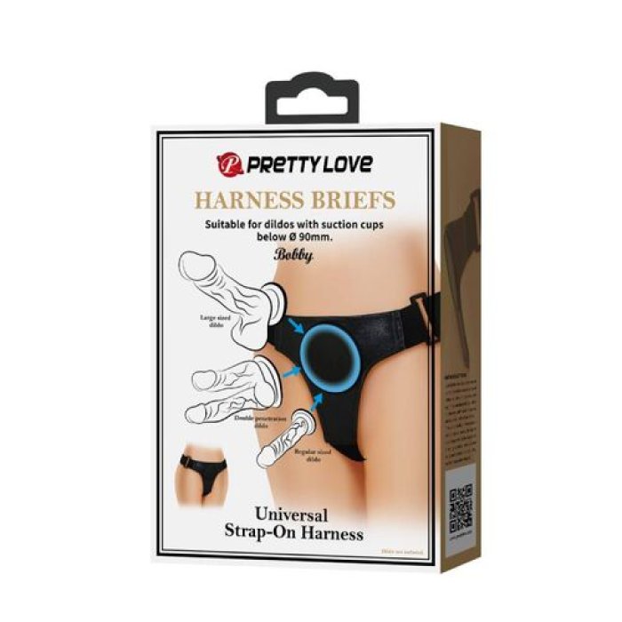 ​​Chilot Strapon Pretty Love »Harness Briefs« Negru
