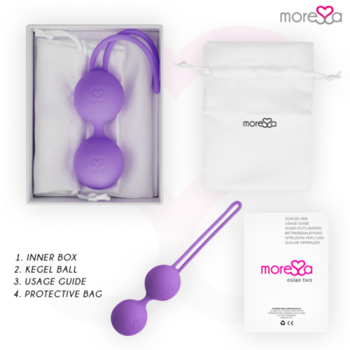 Bilele chinezesti Kegel, Moressa, OSIAN, silicon, violet - detaliu finisaj