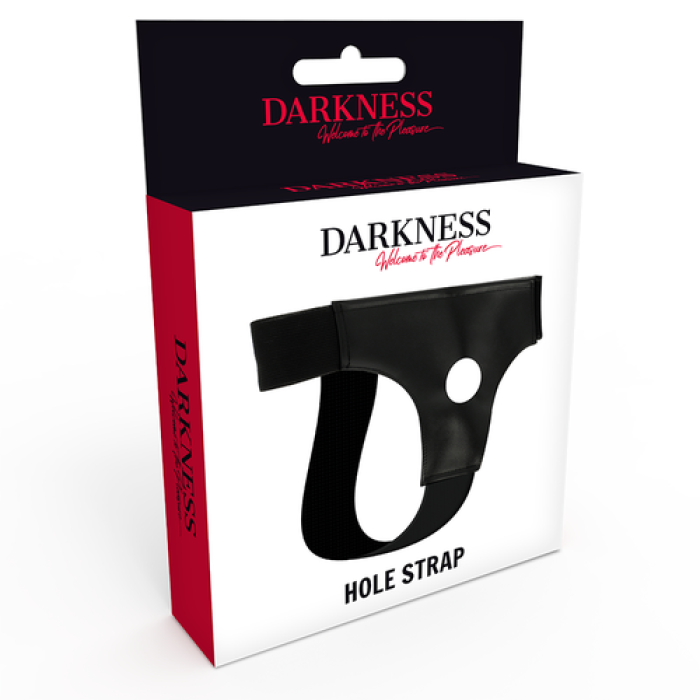 Chilot Strapon, Darkness, Hole Strap, piele eco, negru, S-L#
