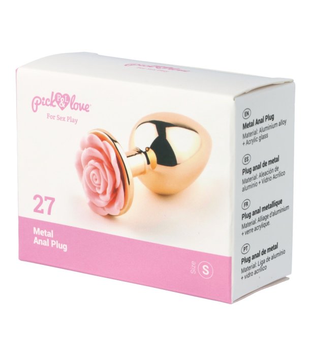 Anal Plug Metal, Pick & Love Nº 27, Aluminiu, Marime S - vedere de ansamblu