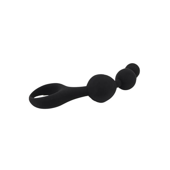 Triple Ripple Anal Beads, Loving Joy, Negru#