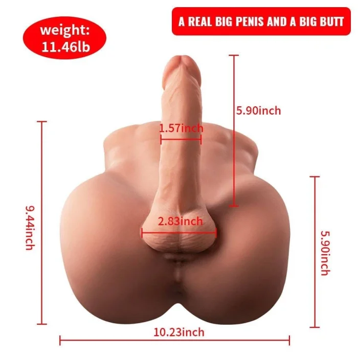 Masturbator realist Barlett Thrusting and Vibrating Like Crazy, 5,2 Kg - detaliu finisaj