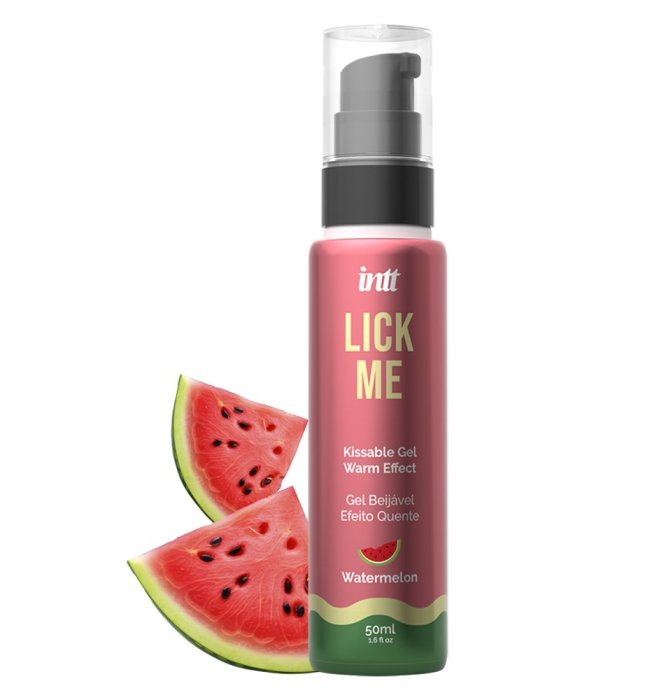 Gel Erotic comestibil, Lick Me Honey, Intt, Watermelon, 50 ml - vedere frontala