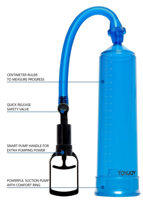 Pompa Penis ToyJoy »Power Pump« 23 cm - Albastru